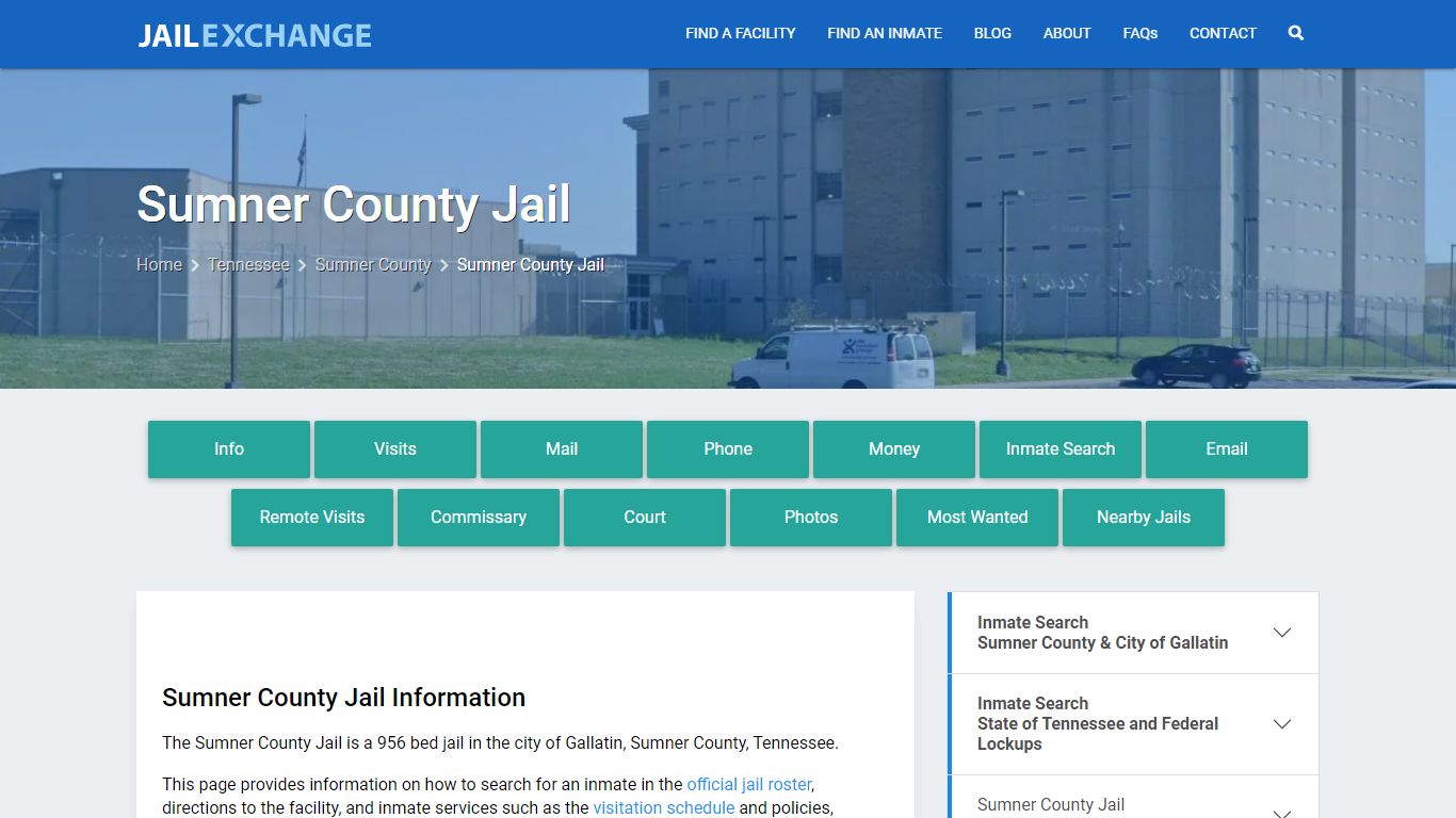 Sumner County Jail, TN Inmate Search, Information